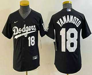 Youth Los Angeles Dodgers #18 Yoshinobu Yamamoto Number Black Turn Back The Clock Stitched Cool Base Jersey2,We sell and wholesale Youth Los Angeles Dodgers #18 Yoshinobu Yamamoto Number Black Turn Back The Clock Stitched Cool Base Jersey2 on line form chian!